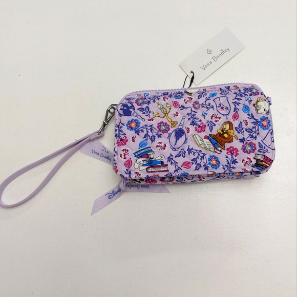 Vera Bradley Disney Belle Floral RFID All In One Crossbody Wristlet wallet  NWT